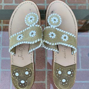 Jack Rogers Tan Suede Flat Sandal